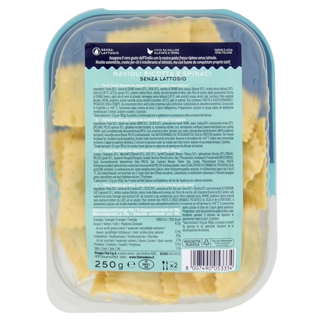 Fini Senza Lattosio Ravioli Ricotta e Spinaci 250 g